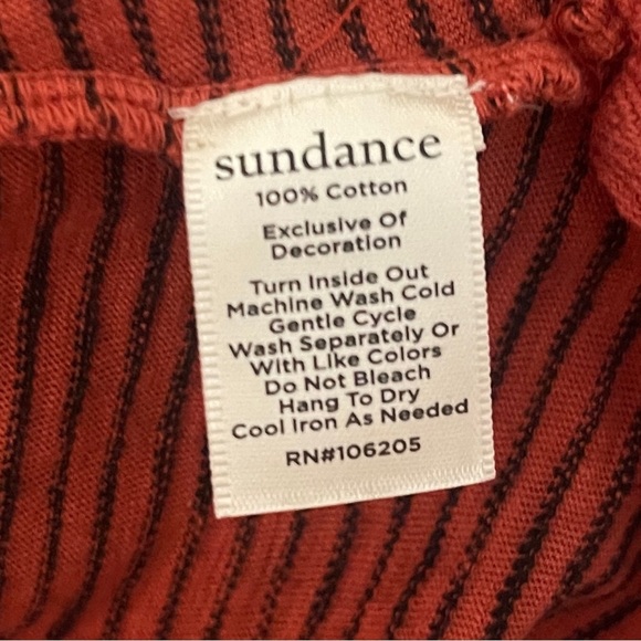 Sundance Orange Jersey Knit Easy Wear Button Front Casual Dress Women's Medium - Picture 14 of 15